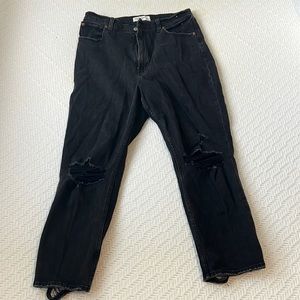 Abercrombie & Fitch Curve Love The Ankle Straight Ultra High Rise Jean